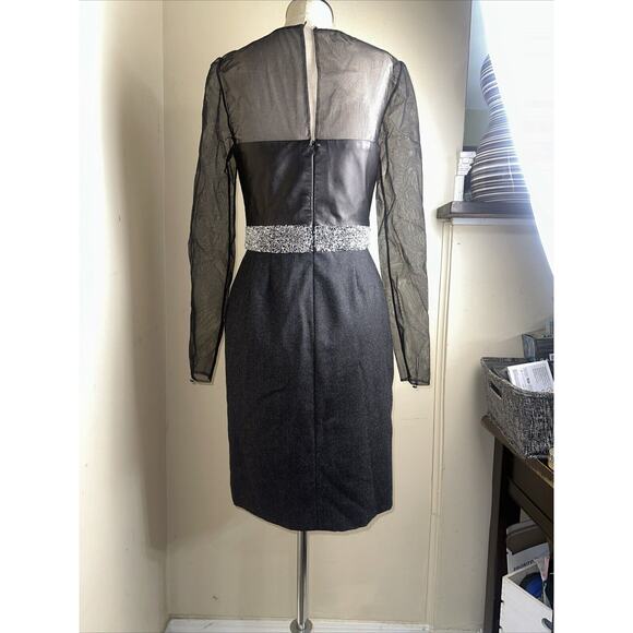 NWT WES GORDON Black Silk Lace Asymmetrical Hem CAMISOLE SLIP Dress Sz 8 $1094 - Picture 10 of 14